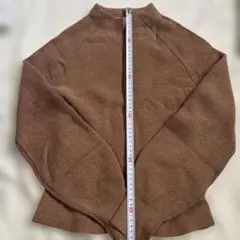 ZARA ハイネックペプラムニット　トップス　ブラウン　長袖　ザラ