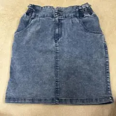 ウエスト69〜77 デニムスカート　ダメージデニムスカート　タイトスカート