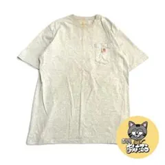 カーハート 古着 Tシャツ グレー ワンポイントロゴL