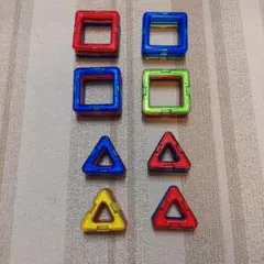 マグフォーマー正規品　カラフルなブロック玩具 四角１６個　三角１５個セット