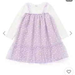 スラップスリップ　お花チュールスカートドッキングワンピース