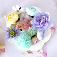 ♡B-1 ラプンツェル風　ヘアクリップ　ヘアピン　花　髪飾り　造花　ディズニー