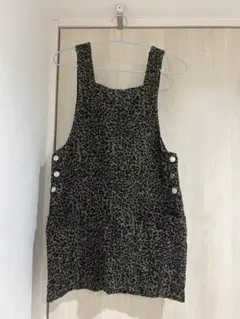 ヒョウ柄キャミワンピース オリーブグリーン