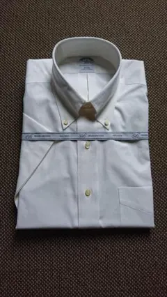 Brooks Brothers ホワイト 半袖シャツ ビジネスシャツ M