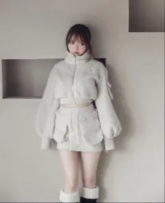 andmary Miffy boa jacket miniskirt - メルカリ