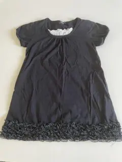 コムサイズム 女の子120ワンピース２枚セット 黒とグレー