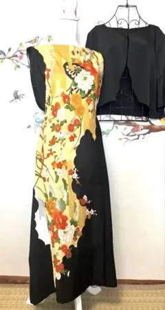 m*i様 着物　留袖　リメイク　ロングワンピース　ボレロ　セット　オマケ付き