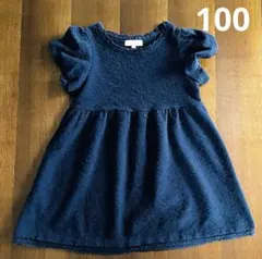 HusHusH ネイビー 半袖ワンピース 100