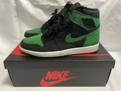 ナイキ エアジョーダン1 レトロ ハイ OG ブラック/パイングリーン 28cm