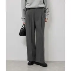 裏起毛ジャージーワイドパンツ★Lサイズ★グレー