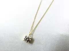 Dカラー！K18YG天然ダイヤモンドネックレス