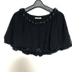 axes femme ブラック クロップドカーディガン