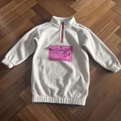 TOMMY HILFIGER フリースワンピース 110 クリーム/ピンク