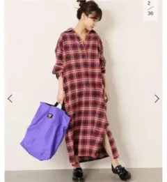 JOURNAL STANDARDフランネルチェックシャツワンピース秋冬
