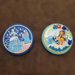 ディズニー刺繍缶バッジ 2個セット