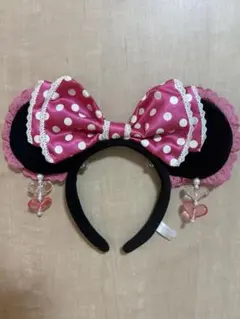 ディズニー ミニー カチューシャイヤリング ピンク