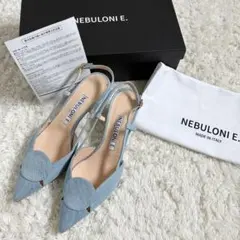 未使用✨️定価6.6万 25SS ネブローニ シングルバックパンプス デニムのサムネイル