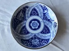 染付 花唐草文 小皿 古伊万里 藍染付 花文様