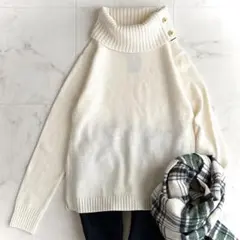 未使用タグ付き✨バーバリーブルーレーベル ウールオフタートルニット