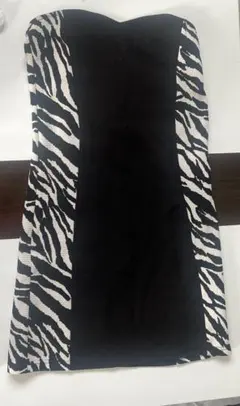 ゼブラ柄 ミニワンピース　ブラッククイーン　BLACKQUEEN　ギャル　y2k