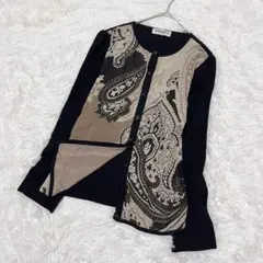 ✨GEORGES RECH✨美品 シルク100% ペイズリー柄 カーディガン M