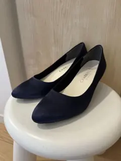 結婚式　式典に！CHARKIES ネイビーパンプス