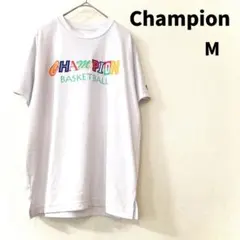 Champion バスケットボール Tシャツ M ホワイト ロゴプリント