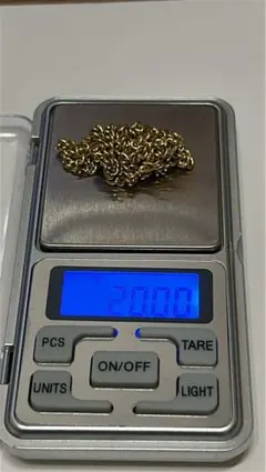 K18 ネックレス 21.7g 金 16面ダブル 55cm 刻印あり - メルカリ