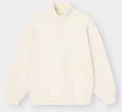 GU スムースニットタートルネックセーター OFF WHITE ジーユー L