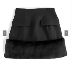 tu950 GRL グレイル インパン裏地付きファー切替ミニスカート