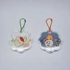 ちいかわ　シャカシャカキーホルダー　シーサー　くりまんじゅう　2点セット