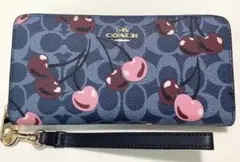 COACH チェリー柄 長財布 CZ328