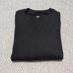 【美品】UNIQLO スウェットシャツ（長袖）09 BLACK/L