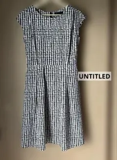 UNTITLED アンタイトル 総柄ワンピース フレンチスリーブ 2 モノトーン