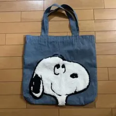 大容量！スヌーピー デニム　トートバッグ　SNOOPY