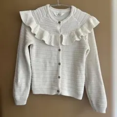 H&M フリル付きカーディガン 134/140