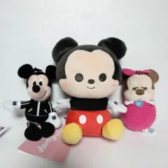 ミッキーマウス ミニーマウス ぬいぐるみ マスコット 3点セット