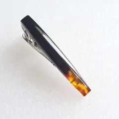ネクタイピン　鼈甲カラー　クリップ　スーツシャツ装飾品