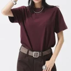 beams boy ベーシックTシャツ／ボルドー