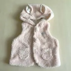 BEBE 耳付きファーベスト　60-90cm bebe reduction