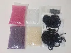 【まとめ売り②】アクリルビーズ　ガラスビーズ　多面カット　大量　大容量　パーツ