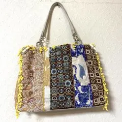 JAMIN PUECH ジャマンピュエッシュ 花柄 ビーズ刺繍 トートバッグ