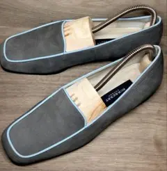 ◆BURBERRY バーバリー◆スエード ローファー 23cm スクエアトゥ 革