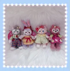 ディズニーシー　ハートフェルトストロベリーギフト ぬいぐるみバッジ 4体セット