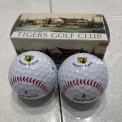 【新品・限定品】阪神タイガース×スリクソン ゴルフボール 2球セット 野球縫い目