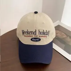 【新品】ベースボールキャップ　ネイビー 刺繍　ストリート アメカジ　アメリカ古着