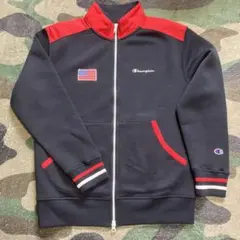 Champion ゴルフウェア フルジップジャージ Mサイズ ネイビー/レッド