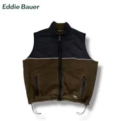 Eddie Bauer Polartec フリースベスト ナイロン切替 古着