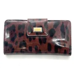 DOLCE&GABBANA ドルチェアンドガッバーナ レオパード エナメル 財布