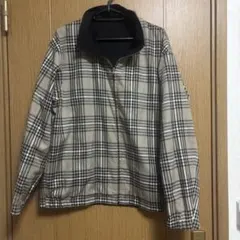 リバーシブル ジャケット チェック柄 ブラック Mサイズ